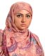Арабский шелковый палантин премиум качества "Хрустальный жоржет" светло-розовый