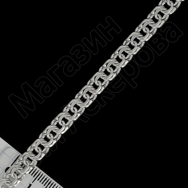 Серебряный браслет Бисмарк 21 см (ширина 0,7 см)