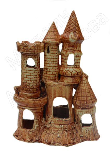 Подарочная статуэтка ручной работы "Ингушский замок" обожженная глина