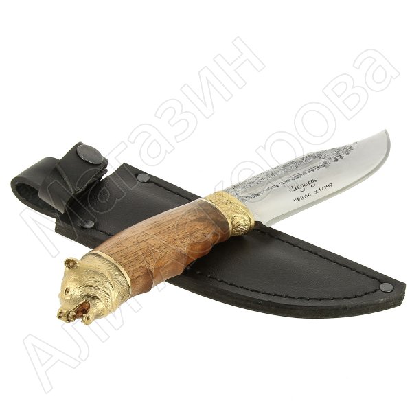 Разделочный нож Медведь (сталь Х12МФ, рукоять дерево)