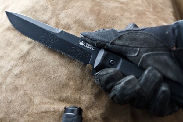 Тактический нож Alpha Kizlyar Supreme (сталь D2 BT Serrated, рукоять кратон)