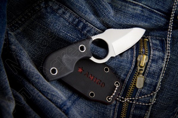 Шейный нож Amigo X (сталь AUS-8 Satin, рукоять G10)