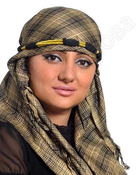 Стильная арабская куфия "Пески Аравии" с кистями