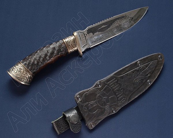 Туристический нож Викинг (сталь 65Х13, рукоять дерево)