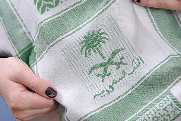 Классическая арабская арафатка (шемаг) премиум качества "Зеленый оазис" из натурального хлопка