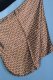 Платок женский шелковый "Квадратики" темно-коричневый