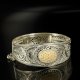 Кубачинский серебряный браслет с филигранью (вставка из слоновой кости)
