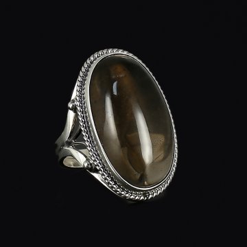 Серебряное кольцо (раухтопаз)