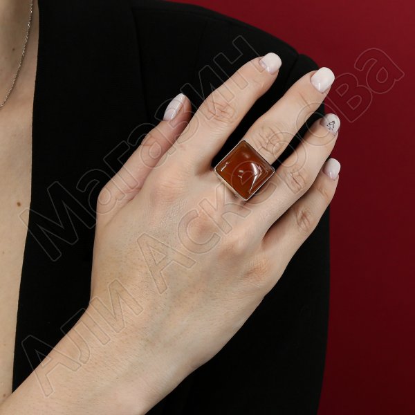 Серебряное кольцо (сердолик)