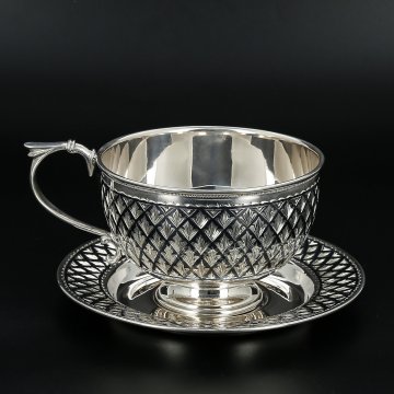 Серебряная чайная пара (150 мл)