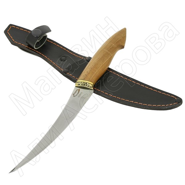 Нож филейный Фин-2 (сталь 65Х13, рукоять орех)