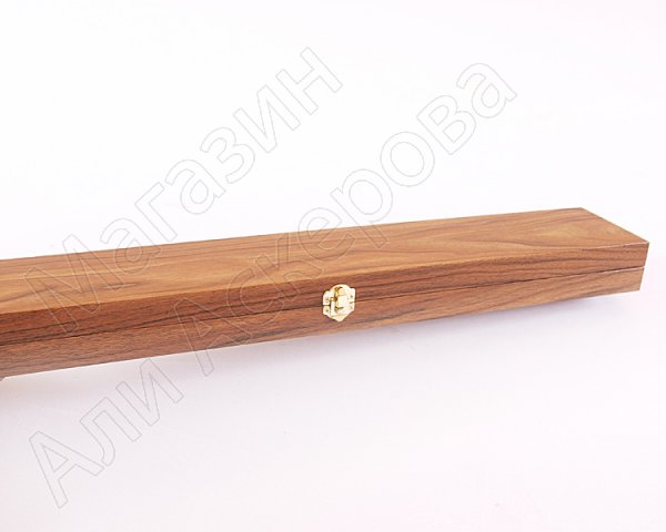 Подарочный деревянный футляр для кавказского кинжала "Ирбис" коричневый
