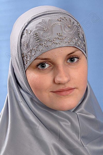 Мусульманский хиджаб-двойка "Дамини" с вышивкой