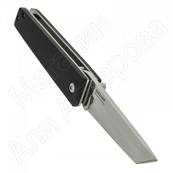Складной нож Танто (сталь D2, рукоять черный граб)