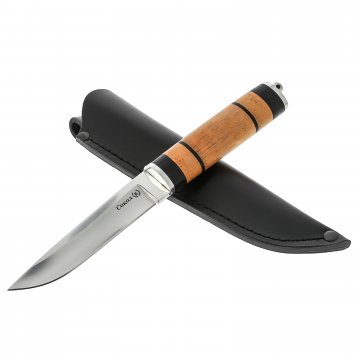 Нож Сокол (сталь Х50CrMoV15, рукоять граб, кожа)