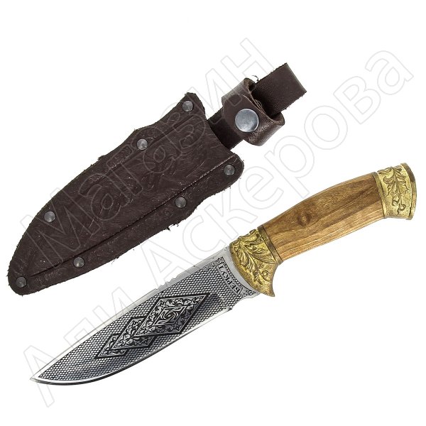 Туристический нож Беркут (сталь 65Х13, рукоять дерево)