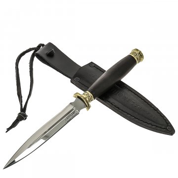 Нож Стилет (сталь 65Х13, рукоять черный граб)