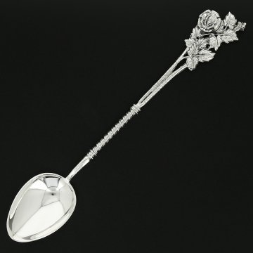 Серебряная ложка Роза десертная 