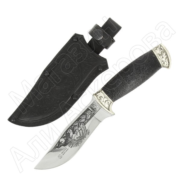 Кизлярский нож туристичeский Дрофа (сталь AUS-8, рукоять орех, латунь)