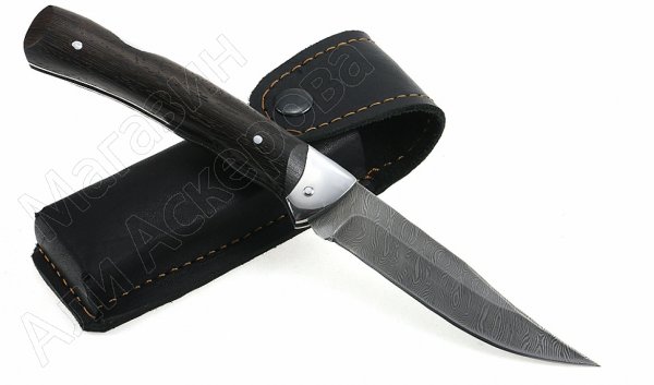 Складной нож Фрегат (дамасская сталь, рукоять дерево)