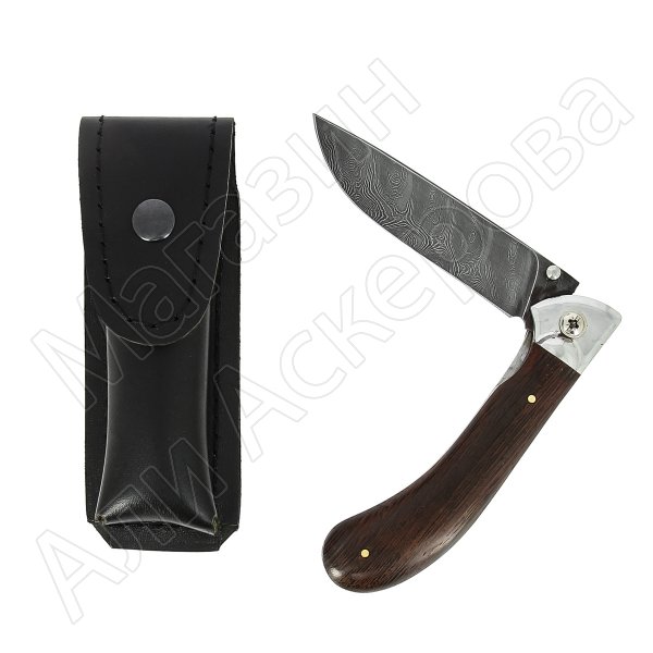 Складной нож Лесник-1 (дамасская сталь, рукоять дерево)
