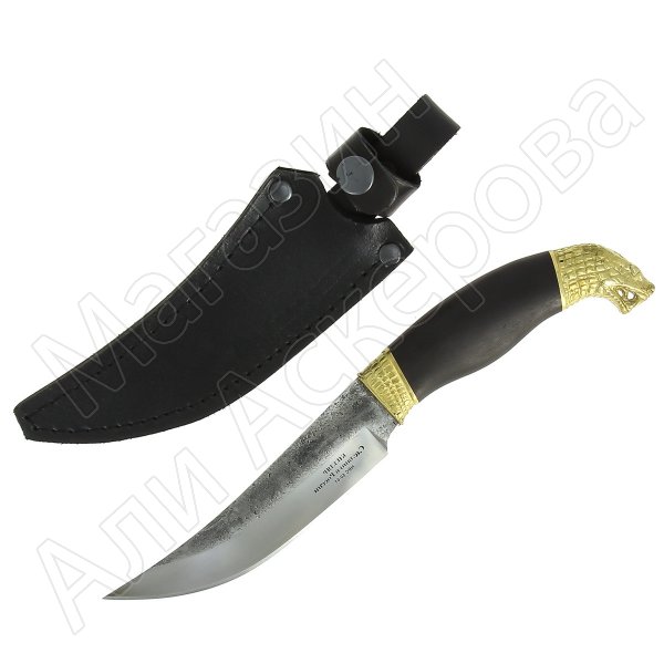 Разделочный нож Аспид (сталь Х12МФ, рукоять черный граб)