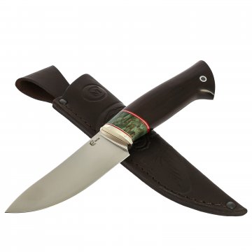 Нож Кайман (сталь N690, рукоять стабилизированная карельская береза, граб)