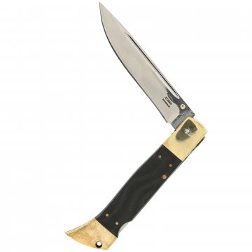 Складной нож Стрелец (сталь Х12МФ, рукоять G10, латунь)
