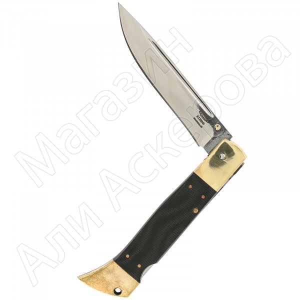 Складной нож Стрелец (сталь Х12МФ, рукоять G10, латунь)