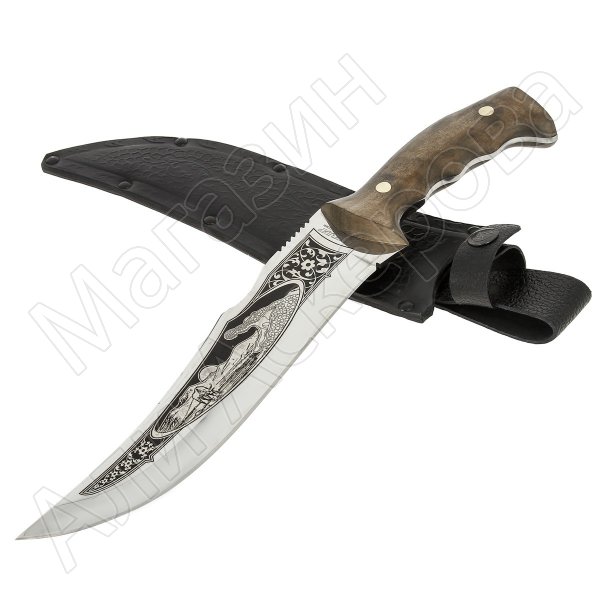 Нож Аллигатор (сталь 65Х13, рукоять орех)