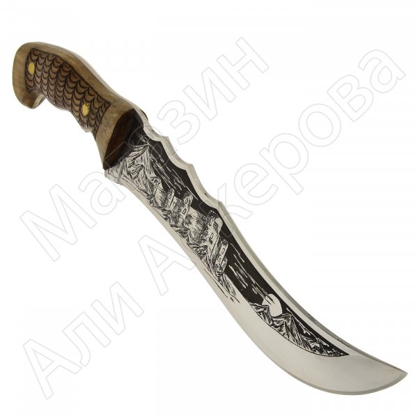 Разделочный нож Атаман (сталь 65Х13, рукоять дерево)
