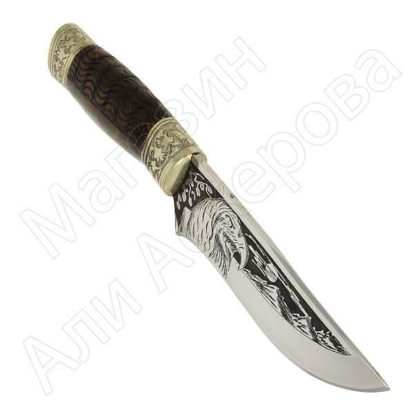 Разделочный нож Кавказ (сталь 65Х13, рукоять дерево)