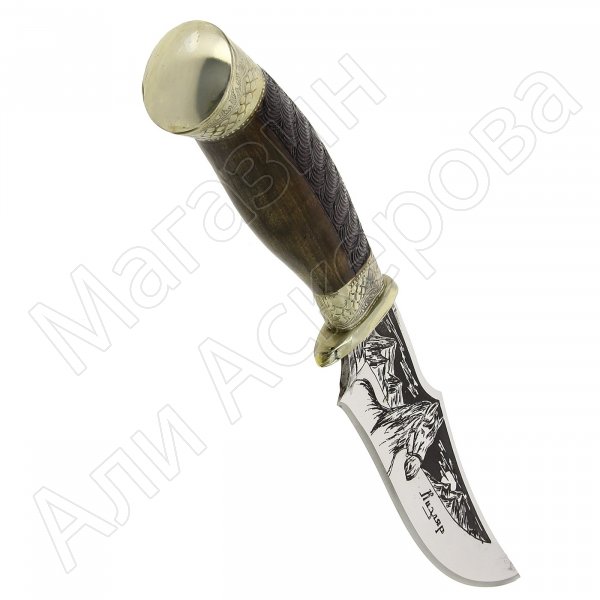 Разделочный нож Мустанг (сталь 65Х13, рукоять дерево)