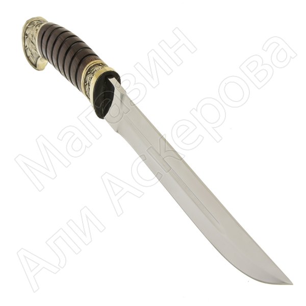 Нож пластунский в чехле (сталь 65Х13, рукоять венге, худож. литье)
