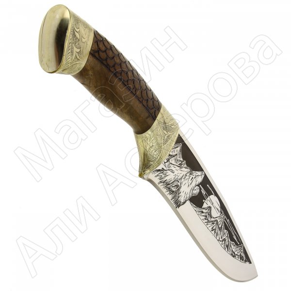 Разделочный нож Сафари-2 (сталь 65Х13, рукоять дерево)