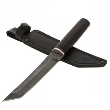 Кизлярский нож разделочный Самурай (дамасская сталь, рукоять черный граб)