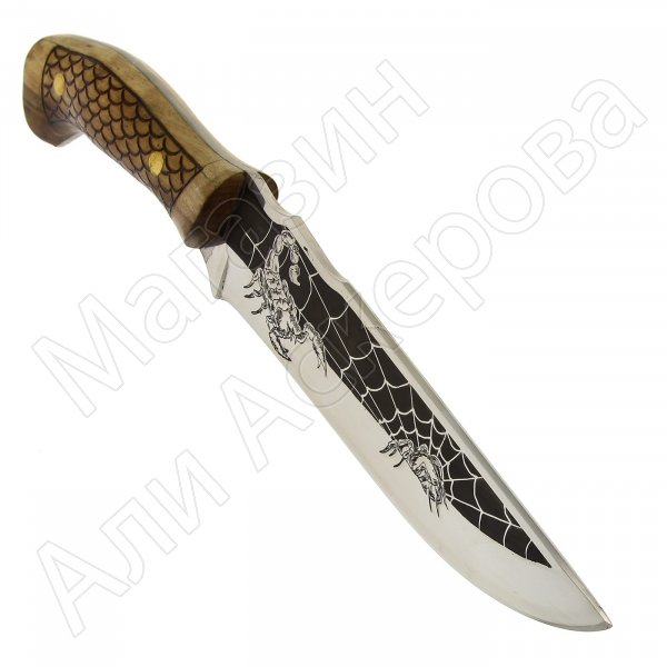 Разделочный нож Скорпион (сталь 65Х13, рукоять дерево)