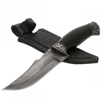 Нож Скорпион-2 (дамасская сталь, рукоять черный граб)