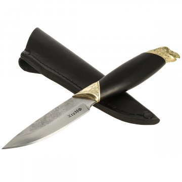  Разделочный нож Сокол (сталь Х12МФ, рукоять черный граб)