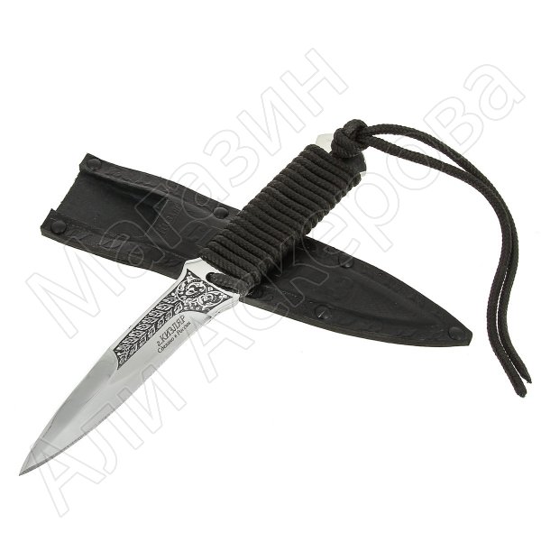 Разделочный нож Спецназ (сталь 65Х13, рукоять шнур-намотка)