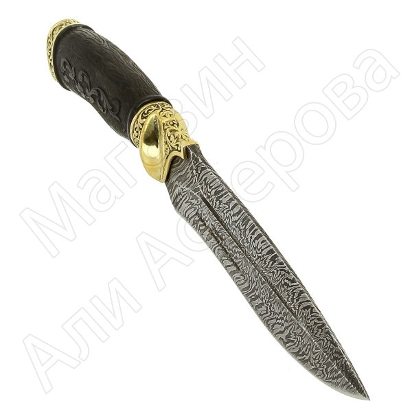 Кизлярский нож разделочный Тайга (дамасская сталь, рукоять граб)