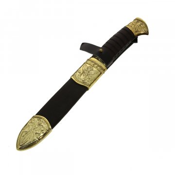 Нож пластунский Витязь (сталь алмазная ХВ5, рукоять венге, худож. литье)
