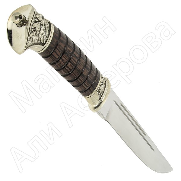 Нож пластунский Витязь-2 (сталь 95Х18, рукоять венге, худож. литье)