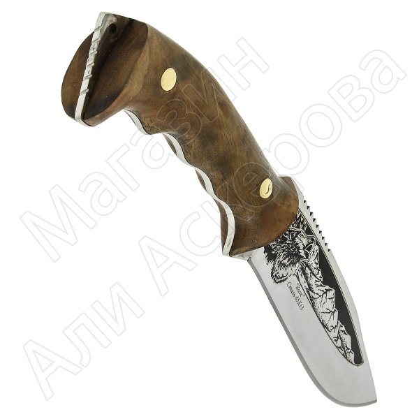 Разделочный нож Волк (сталь 65Х13, рукоять орех)