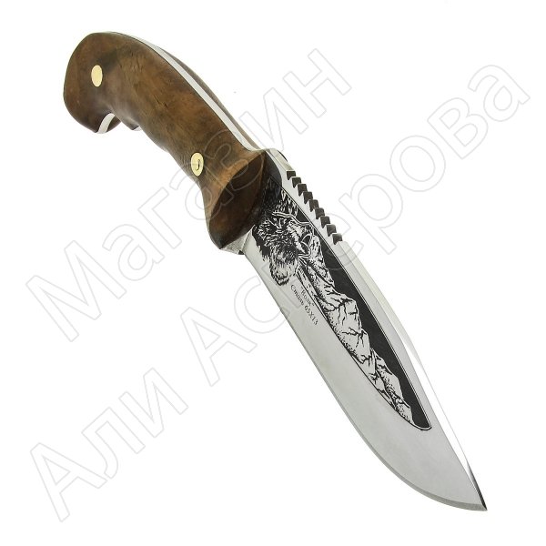 Разделочный нож Волк (сталь 65Х13, рукоять орех)