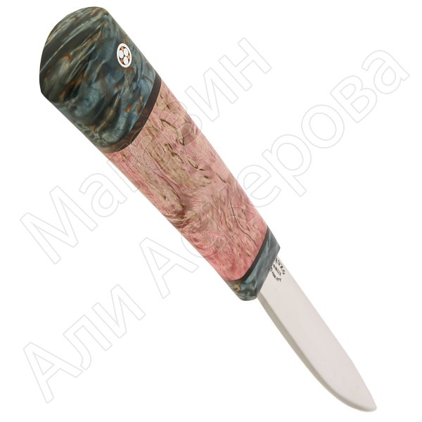 Нож Якут средний (сталь Х12МФ, рукоять стабилизированная карельская береза)