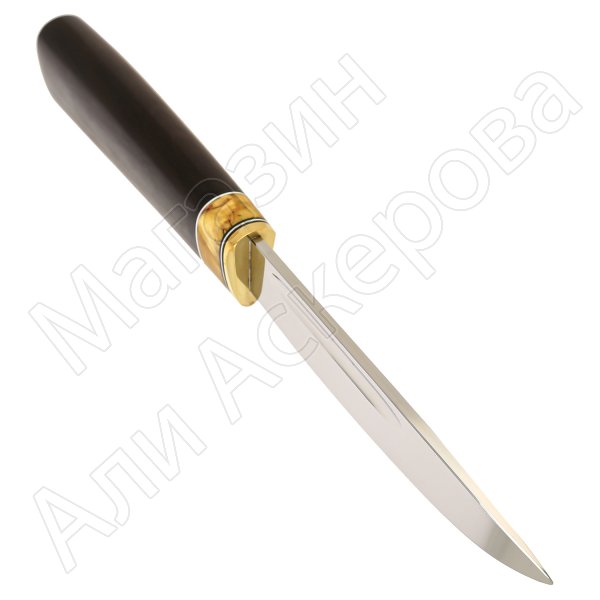 Нож Якут средний (сталь Х12МФ, рукоять черный граб)