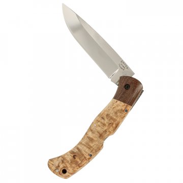 Складной нож Якутский (сталь Х12МФ, рукоять карельская береза)