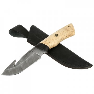Нож Скинер (сталь дамасская, рукоять карельская береза)