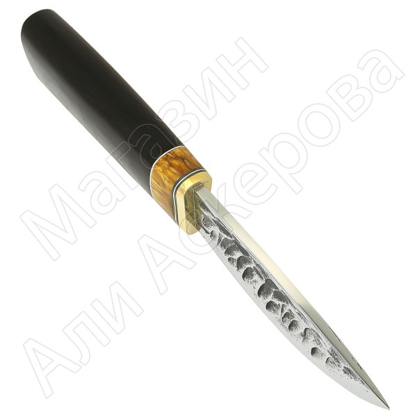 Шкуросъемный нож Якут (сталь Х12МФ, рукоять черный граб)
